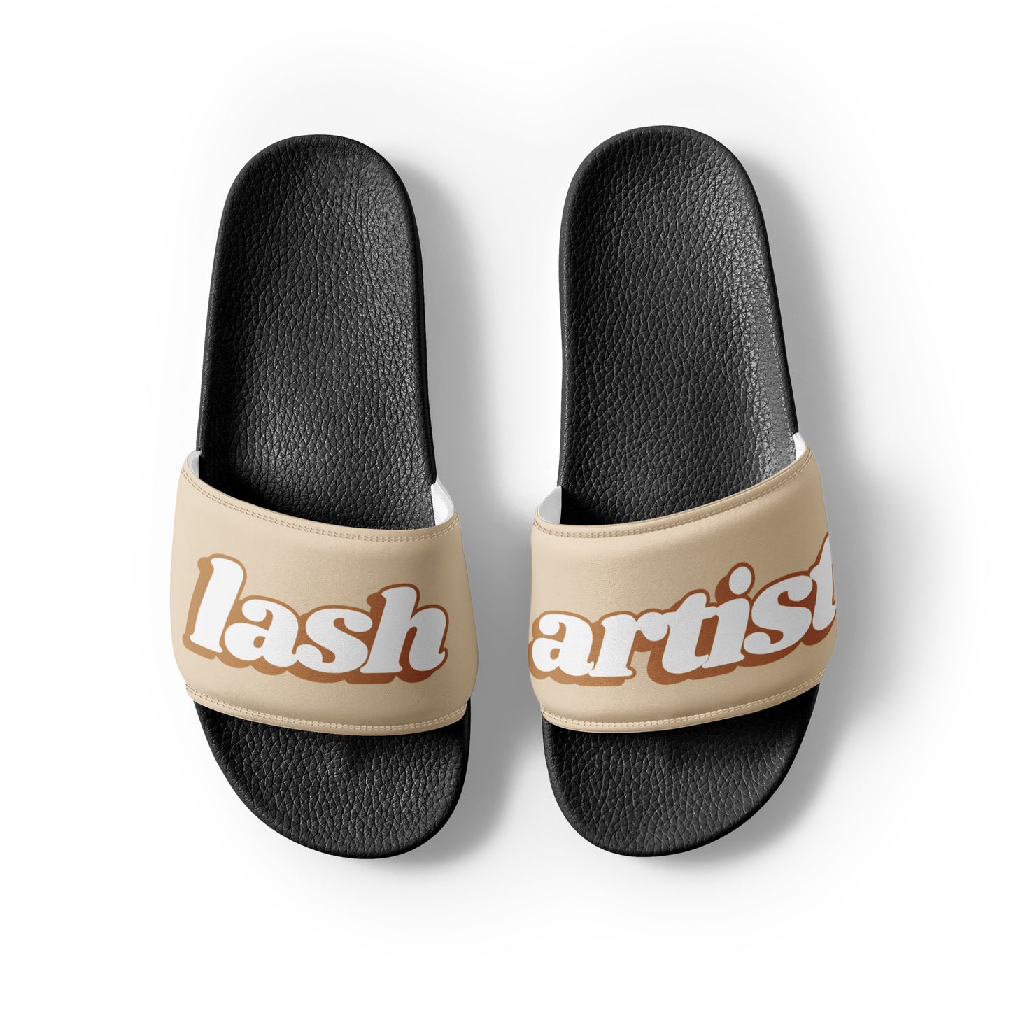 Lash Artist Women’s Slides (Latte Brown/Black)