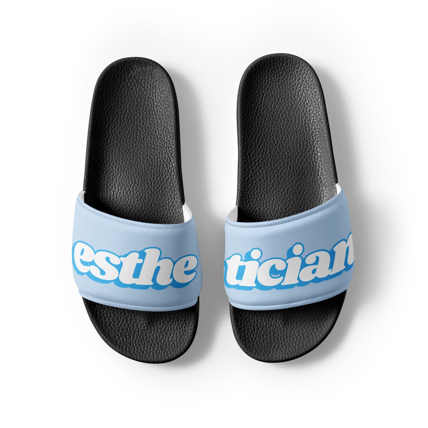 Esthetician Slides (Baby Blue/Black)