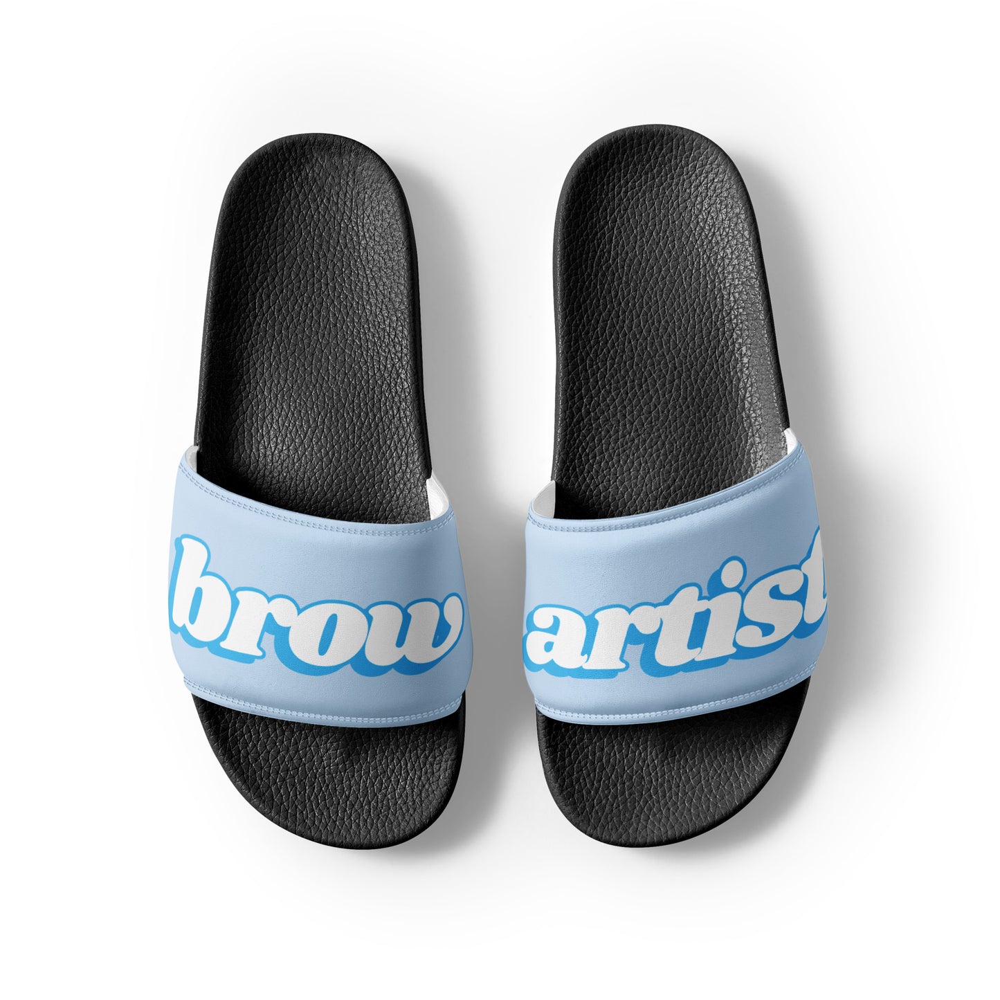 Brow Artist Women's Slides (Baby Blue/Black)