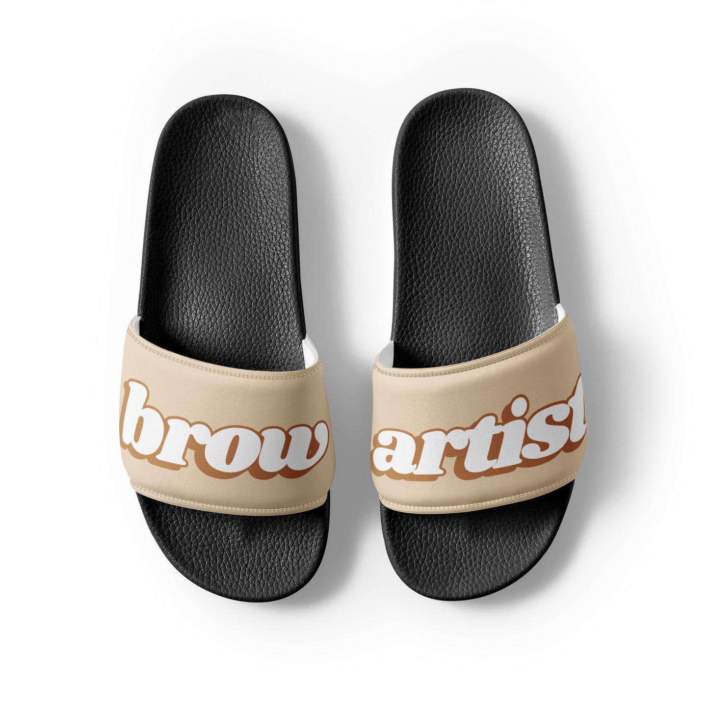 Brow Artist Women’s Slides (Latte Brown/Black)