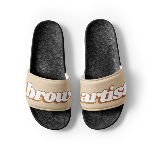 Brow Artist Women’s Slides (Latte Brown/Black)