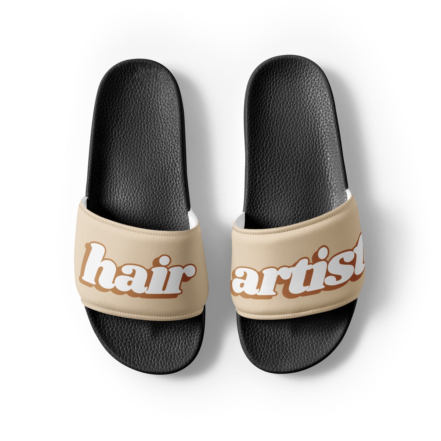 Hair Stylist Women's Slides (Latte Brown/Black)