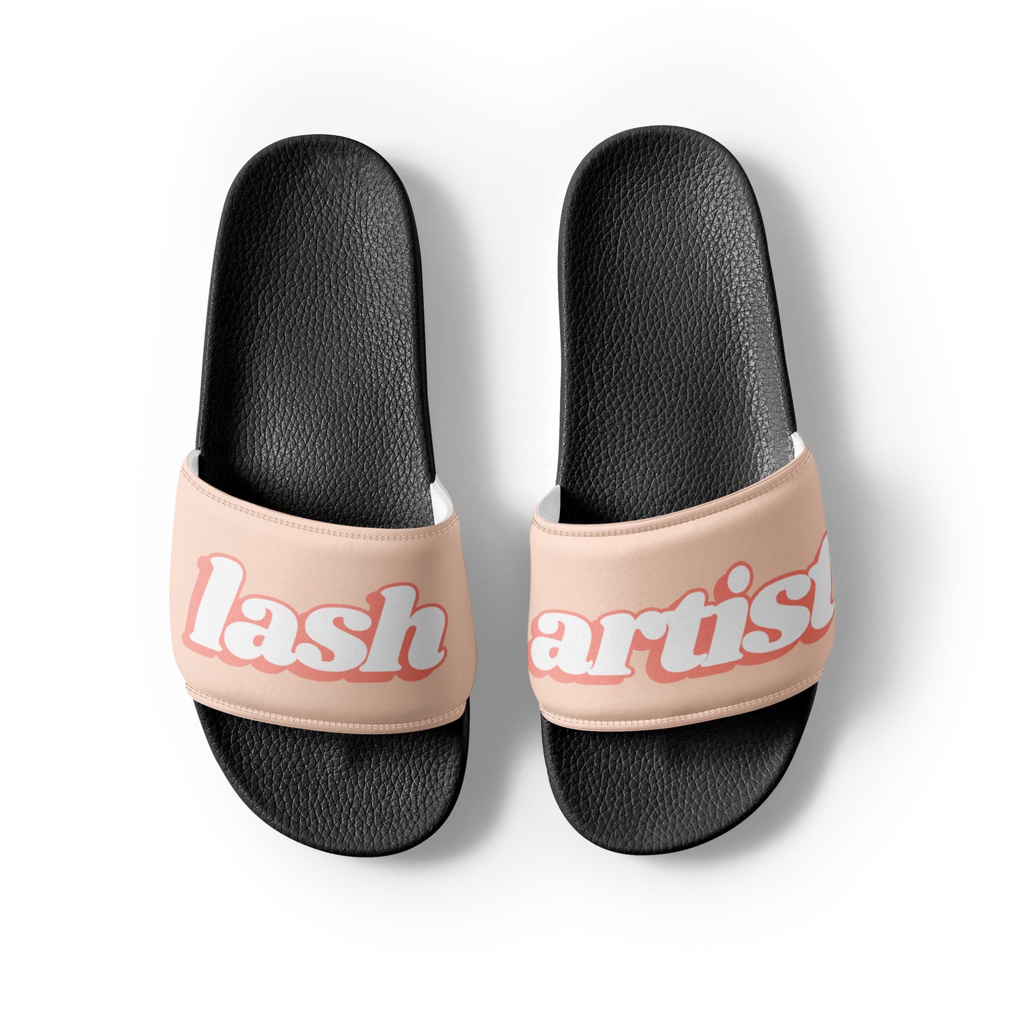 Lash Artist Women's Slides (Peach/Black)