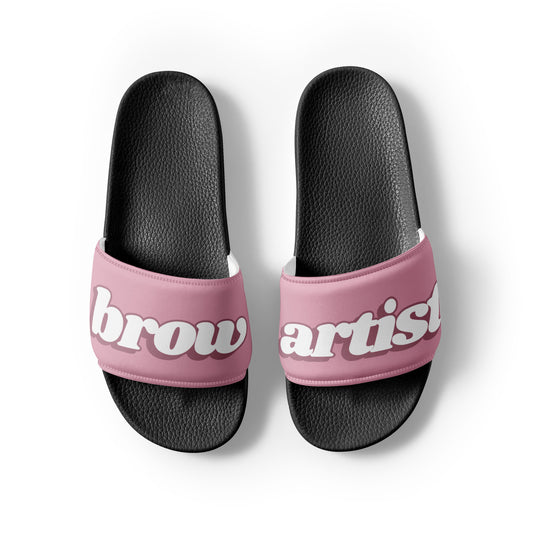 Brow Artist Women's Slides (Mauve/Black)