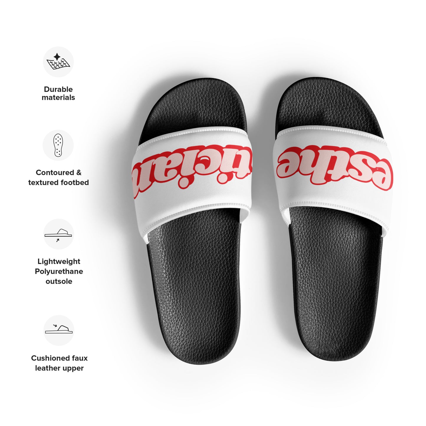 Esthetician Women’s Slides (Red/Black)