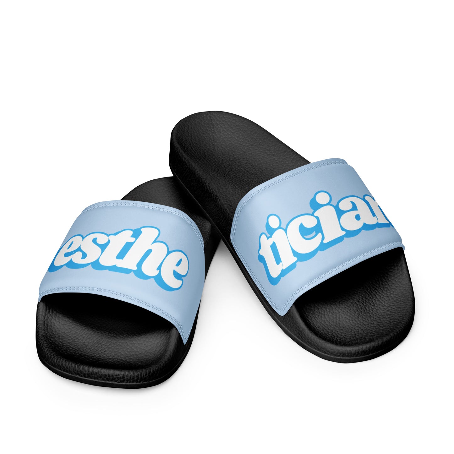 Esthetician Slides (Baby Blue/Black)