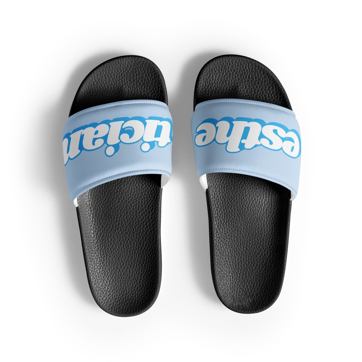 Esthetician Slides (Baby Blue/Black)