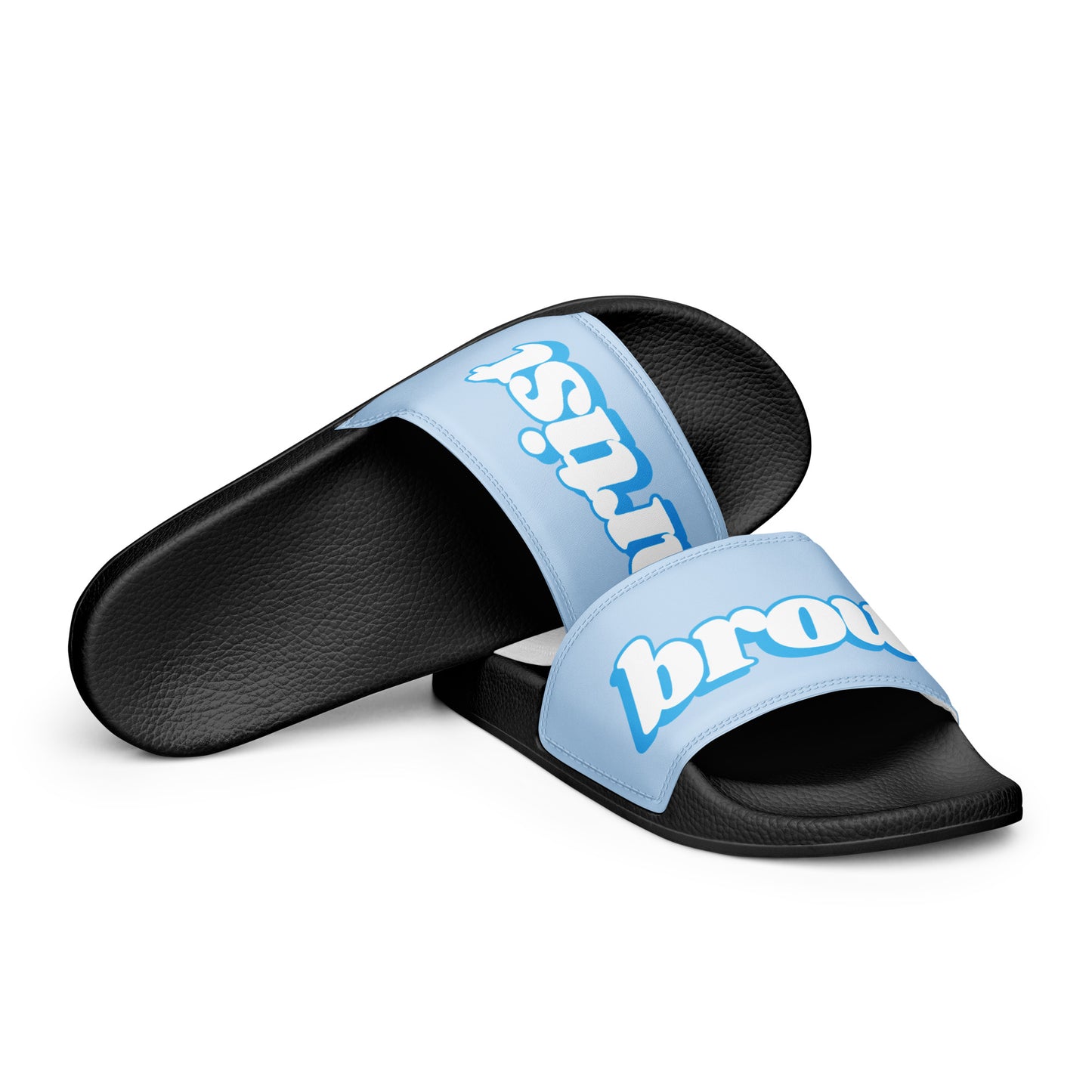 Brow Artist Women's Slides (Baby Blue/Black)