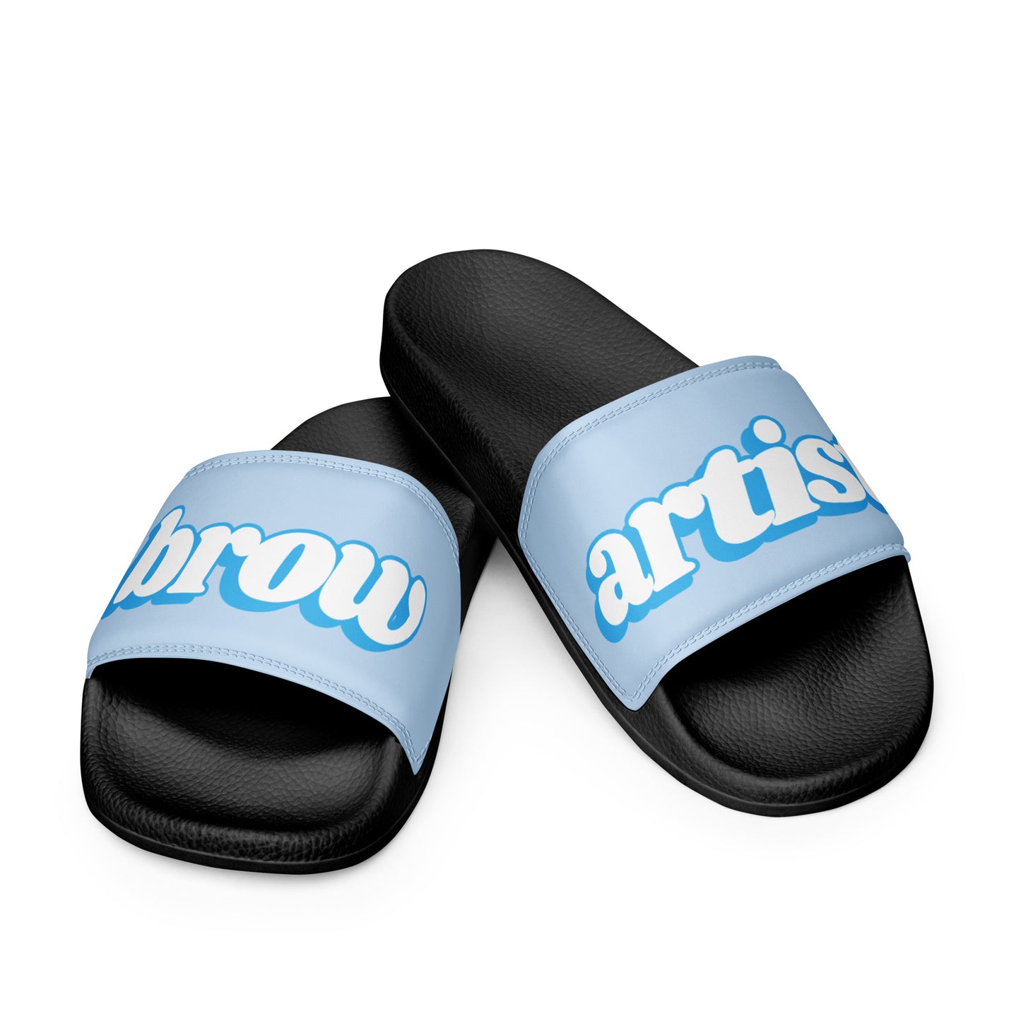 Brow Artist Women's Slides (Baby Blue/Black)