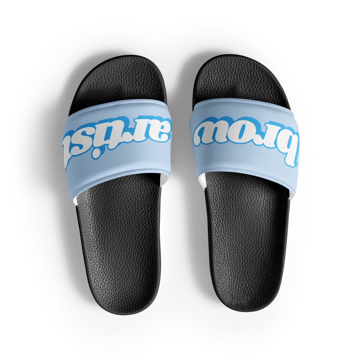 Brow Artist Women's Slides (Baby Blue/Black)