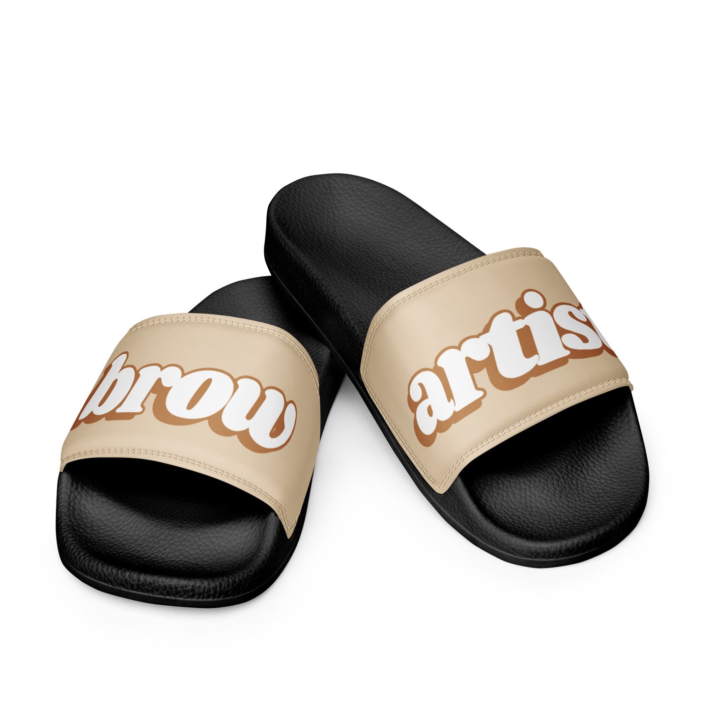 Brow Artist Women’s Slides (Latte Brown/Black)