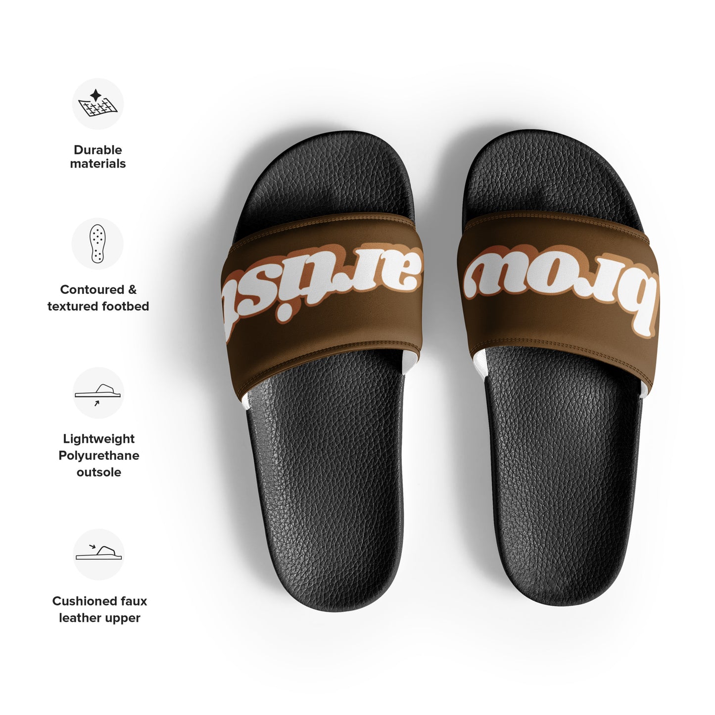 Brow Artist Women's Slides (Brown/Black)