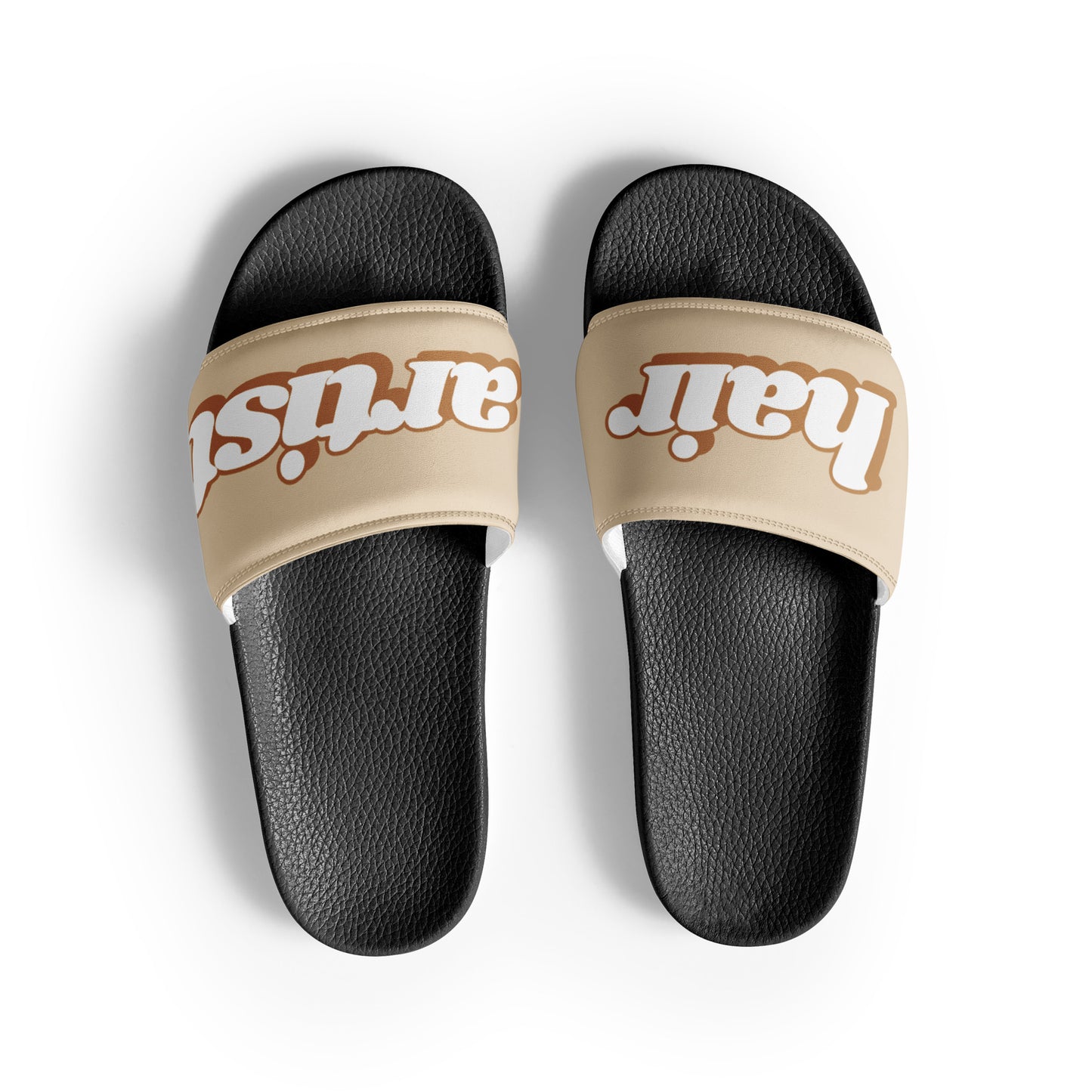 Hair Stylist Women's Slides (Latte Brown/Black)