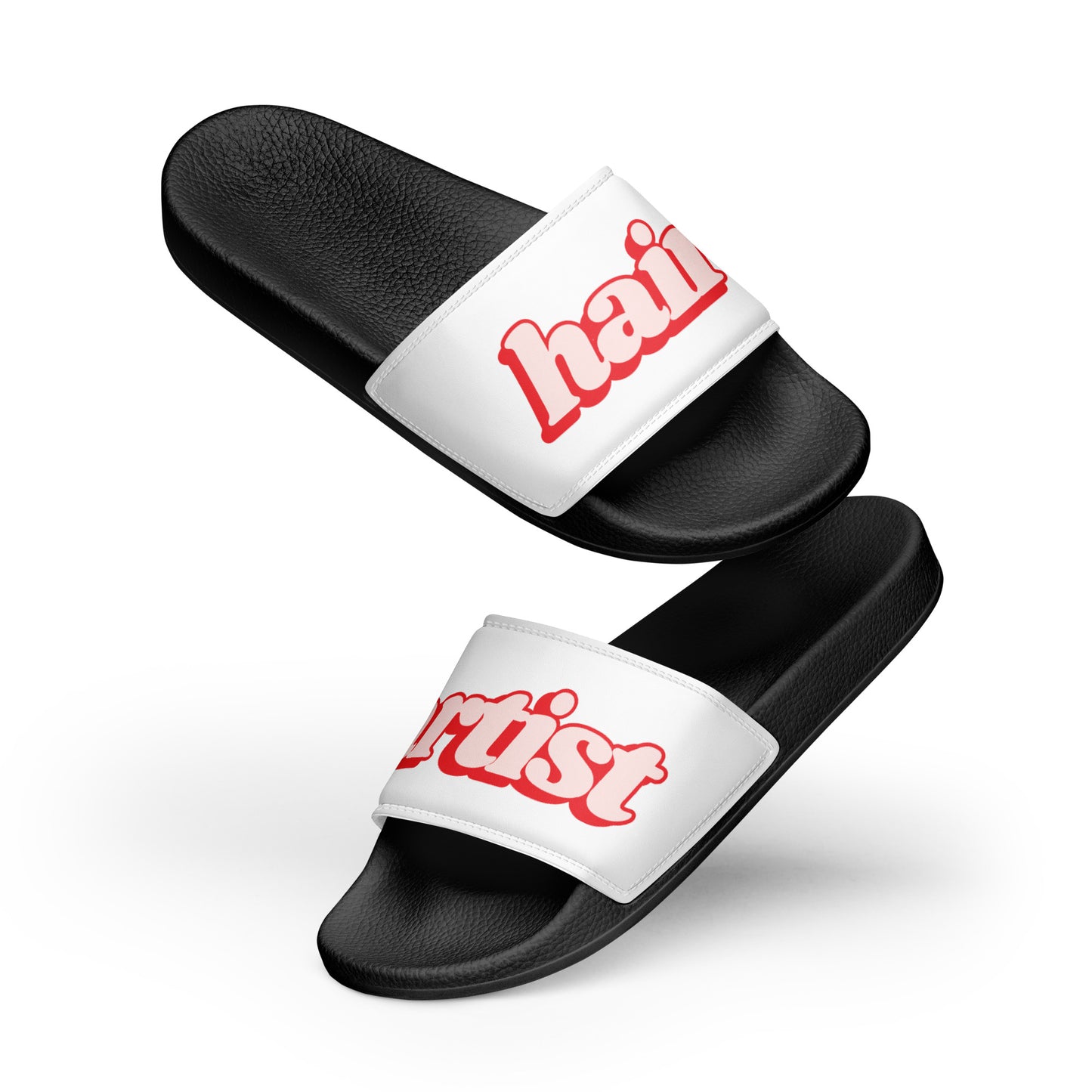 Hair Artist Women's Slides (Red/Black)