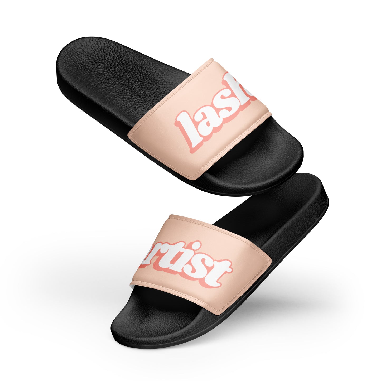 Lash Artist Women's Slides (Peach/Black)