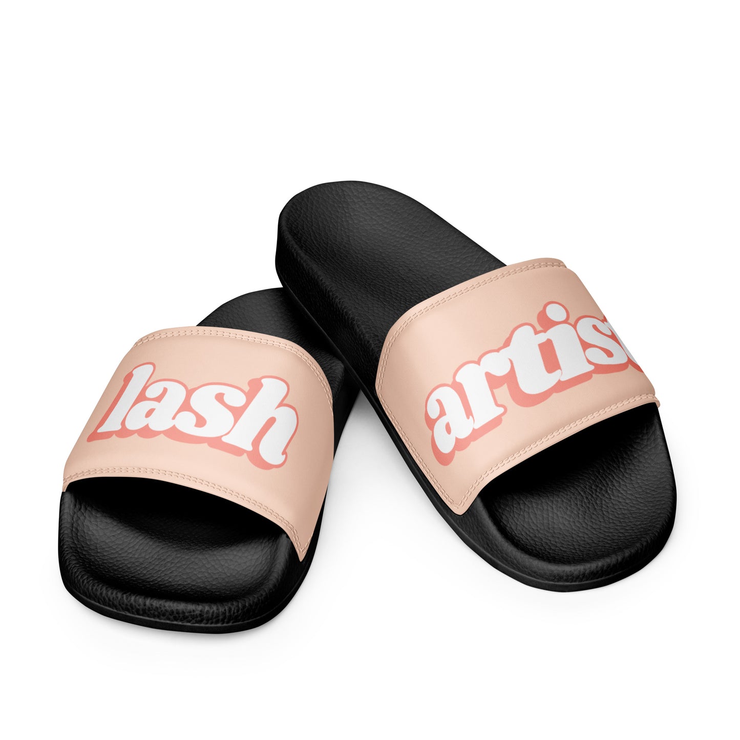 Lash Artist Women's Slides (Peach/Black)