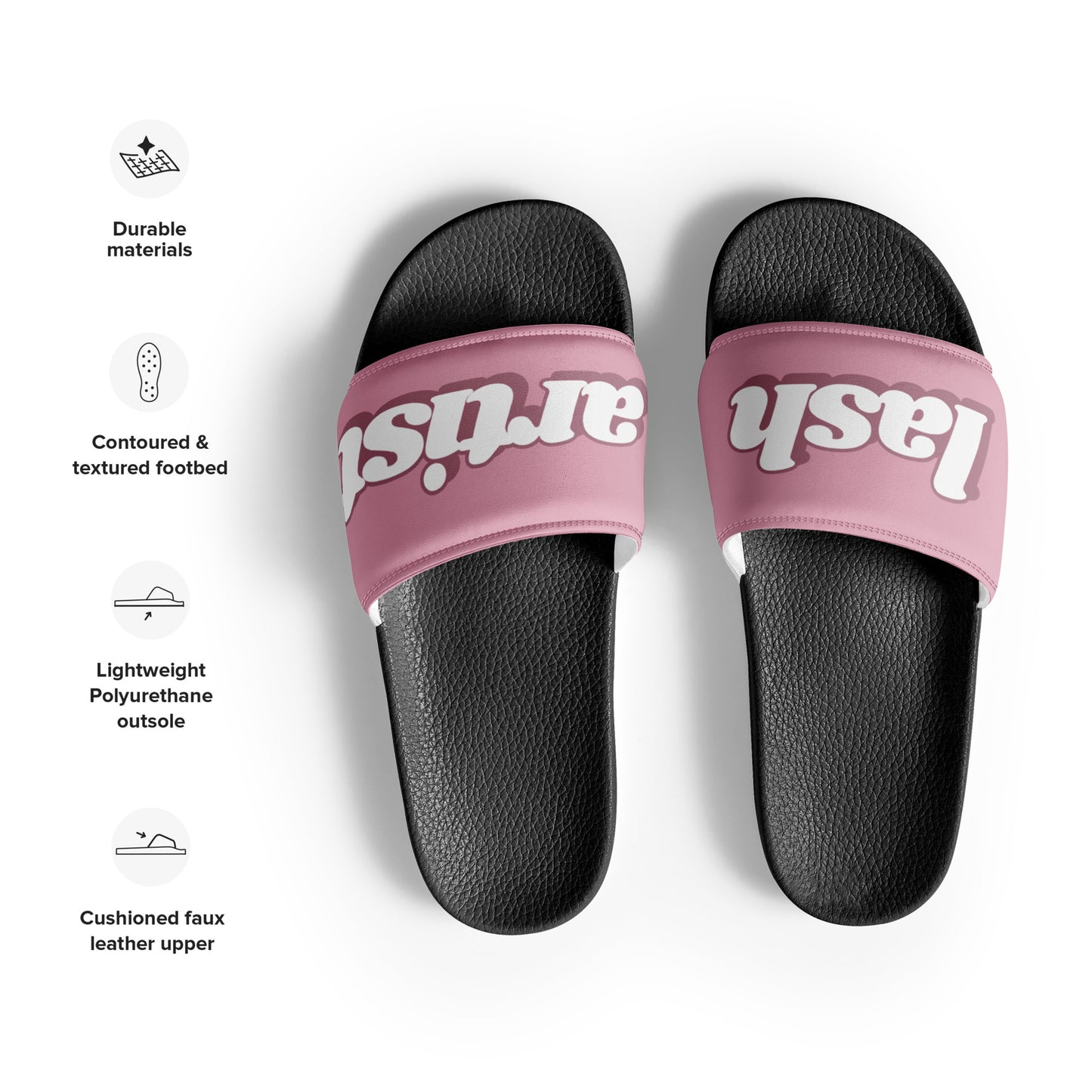 Lash Artist Women's Slides (Mauve/Black)