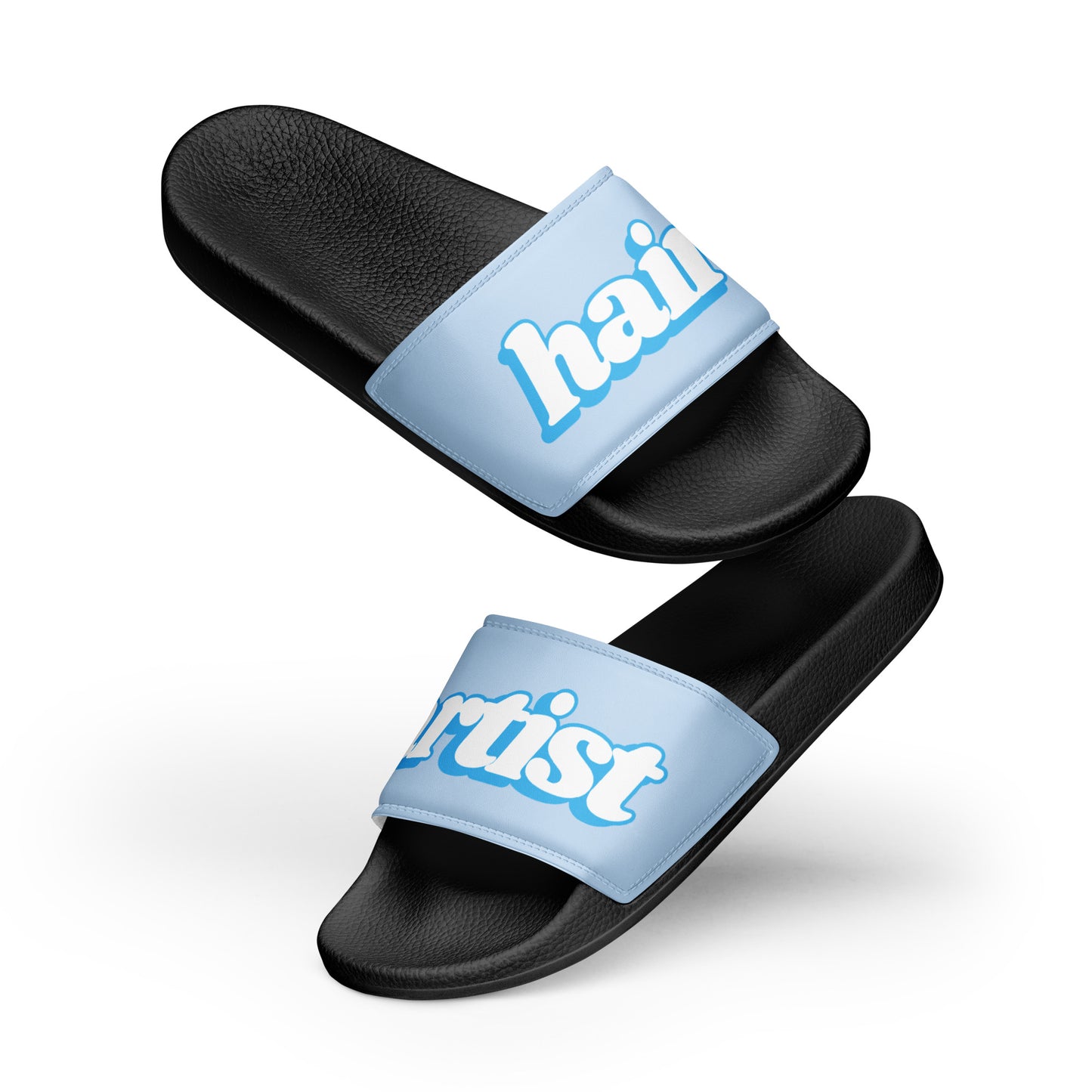 Hair Artist Women's Slides (Baby Blue/Black)