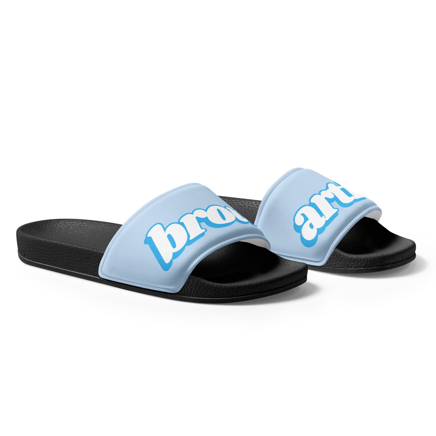 Brow Artist Women's Slides (Baby Blue/Black)