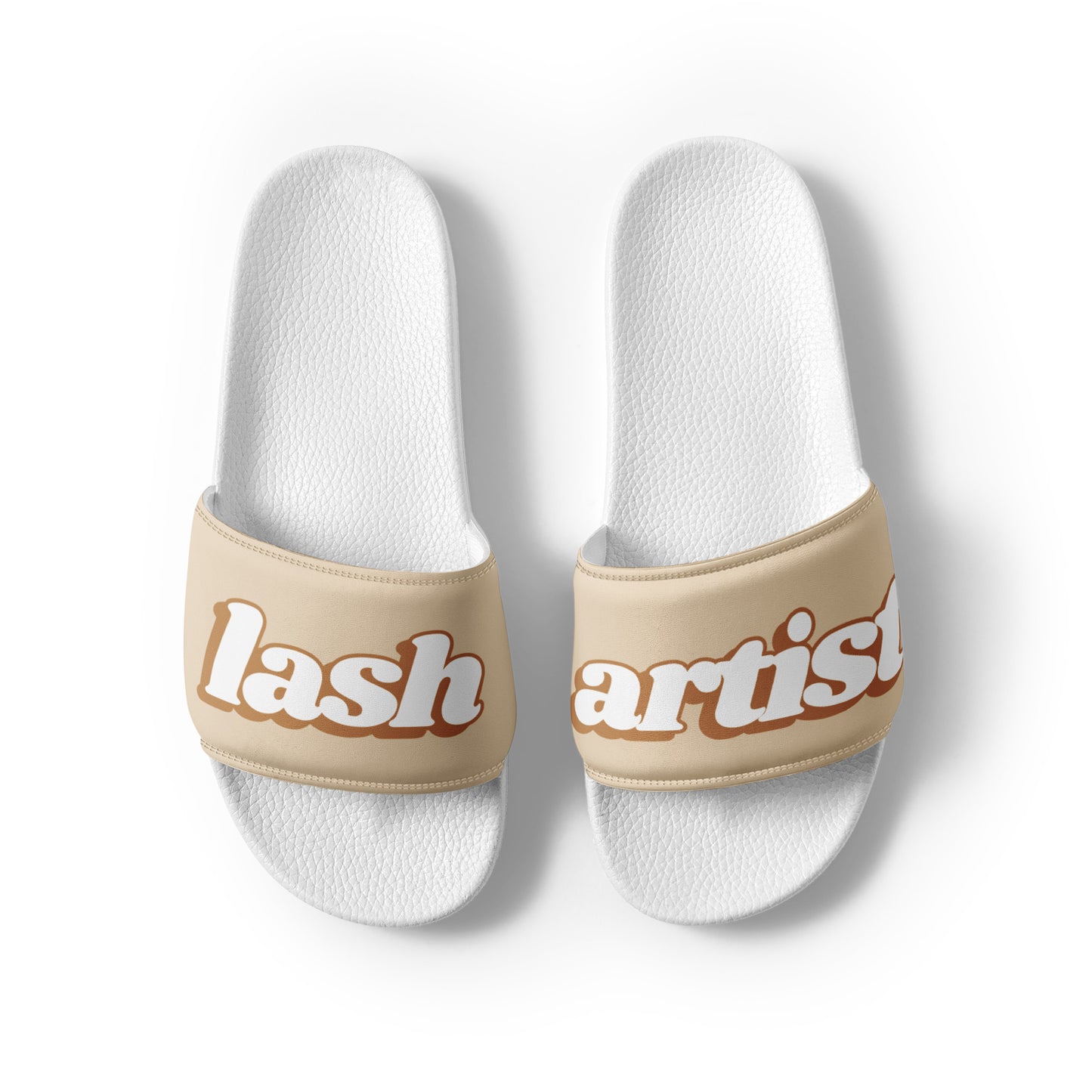 Lash Artist Slides (Latte Brown/White)