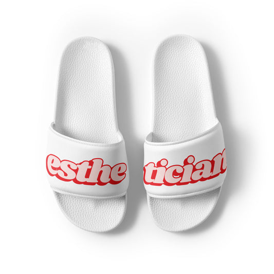 Esthetician Women’s Slides (Red/White Sole)