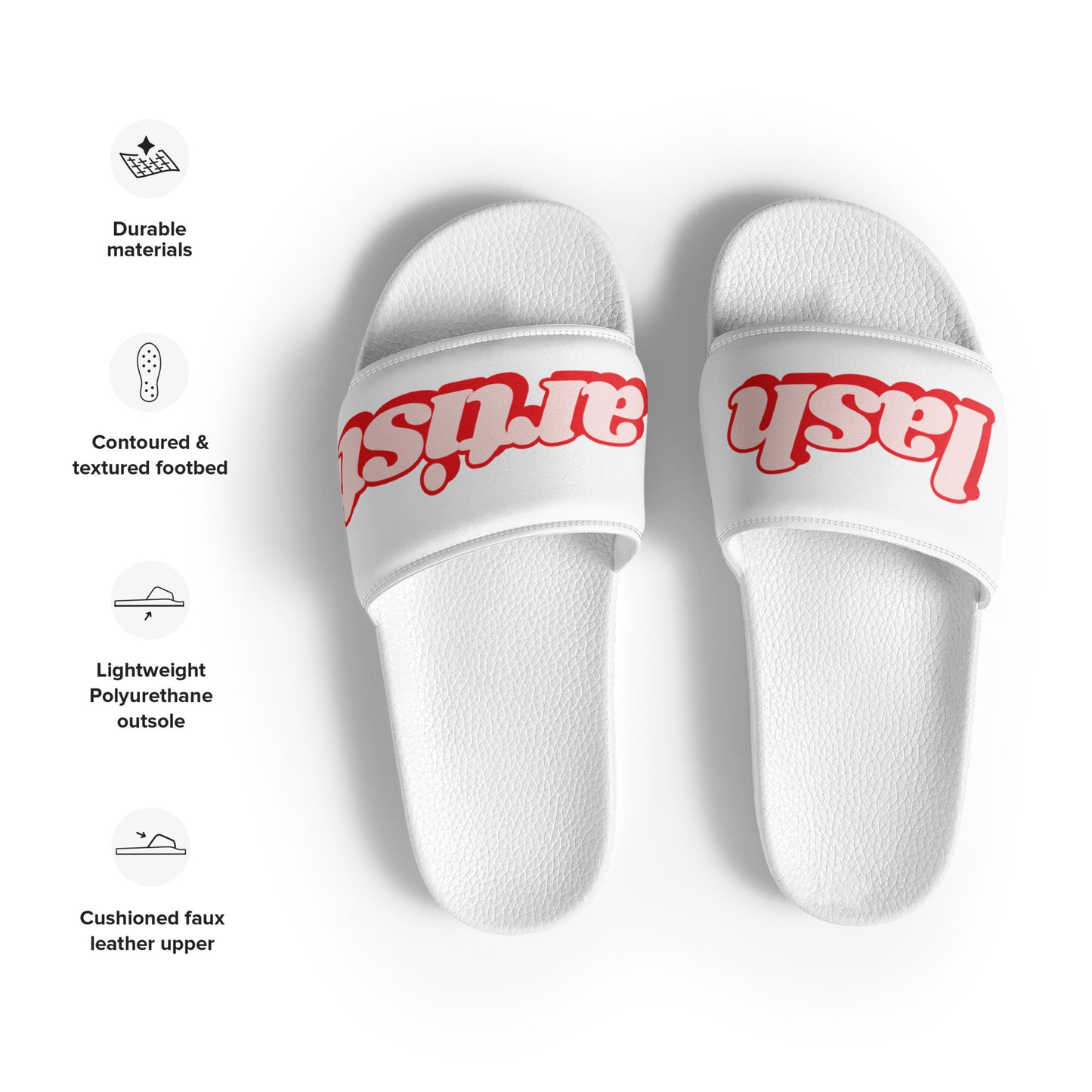 Lash Artist Women’s Slides (Red/White)