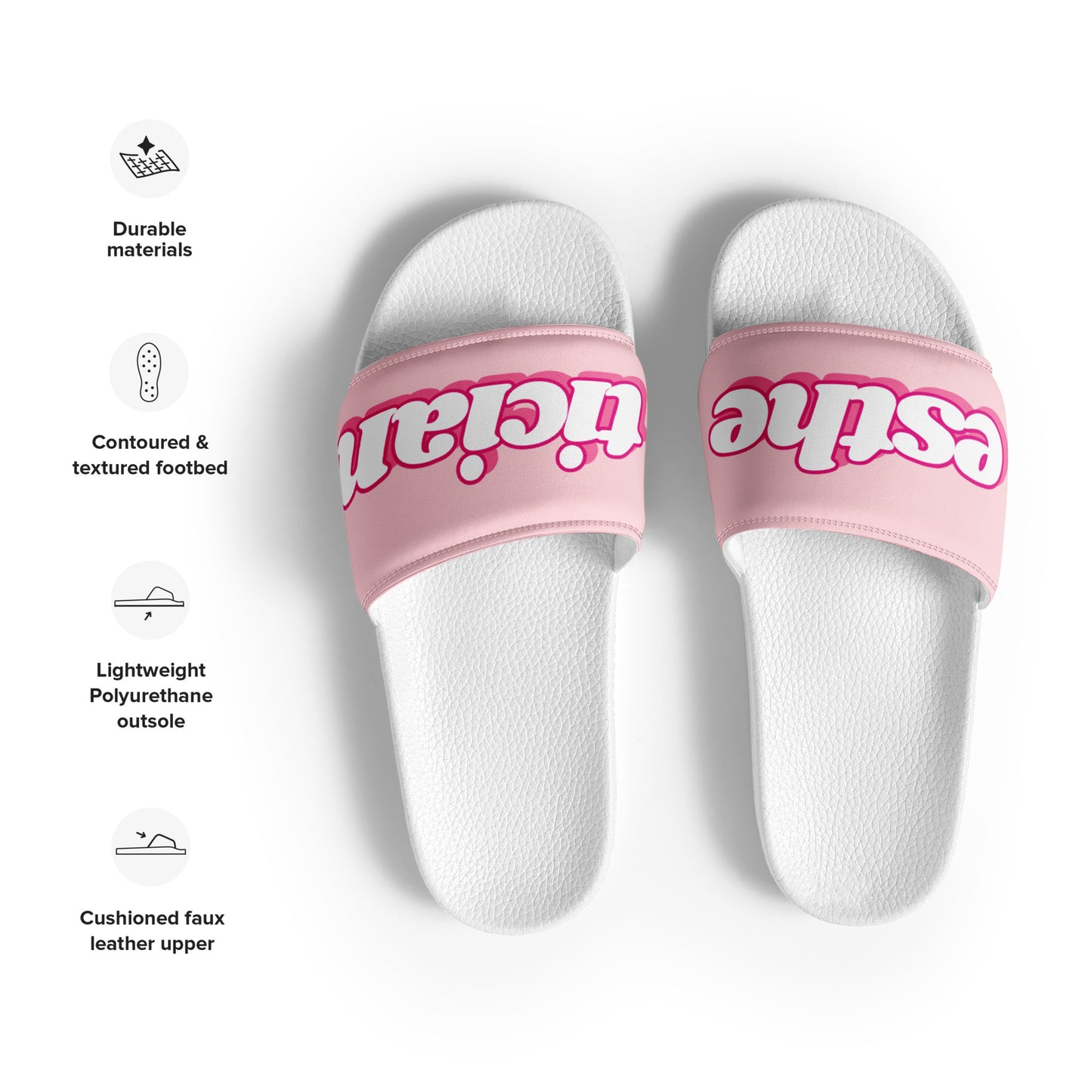 Esthetician Women’s Slides (Pinky/White)