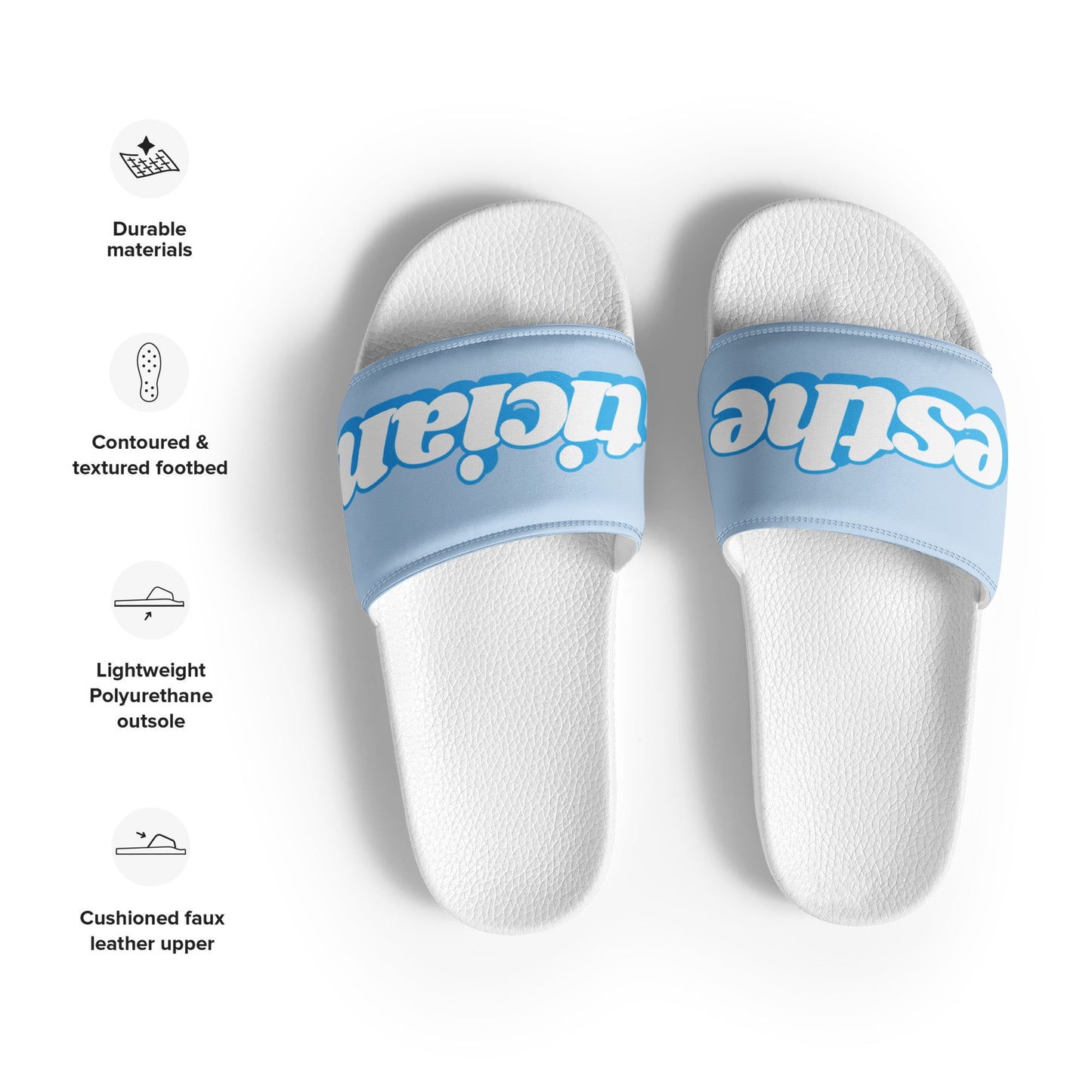 Esthetician Women’s Slides (Baby Blue/White)