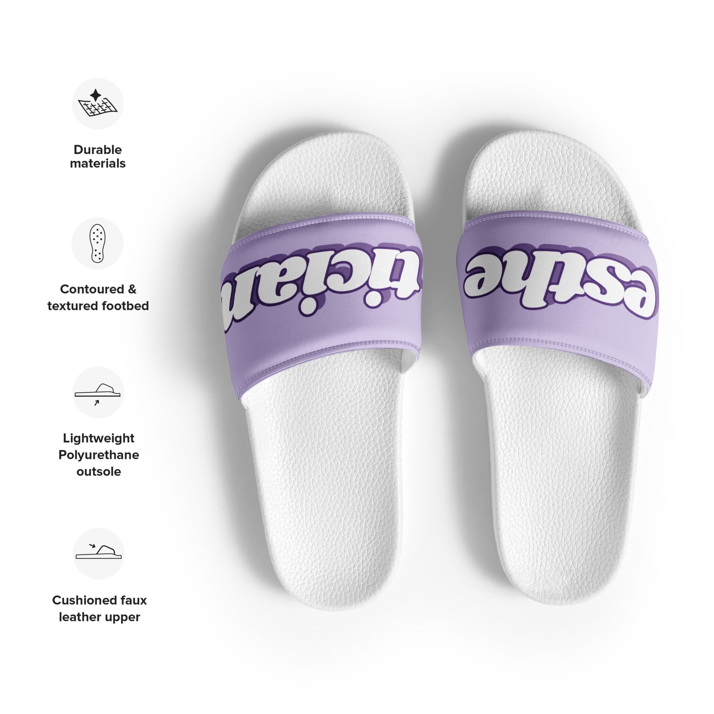 Esthetician Women’s Slides (Purple/White)